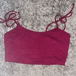 Hollister Swim Ribbed Bikini Tank Top, Size SMALL